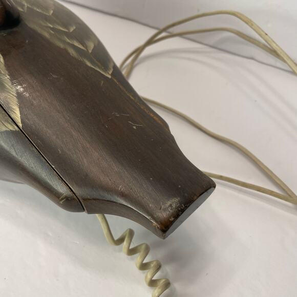 Vintage Wooden Mallard Duck Decoy Telephone Phone Hand Painted Untested - Picture 3 of 13